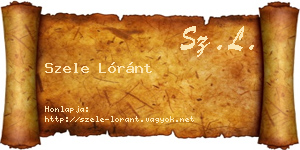 Szele Lóránt névjegykártya